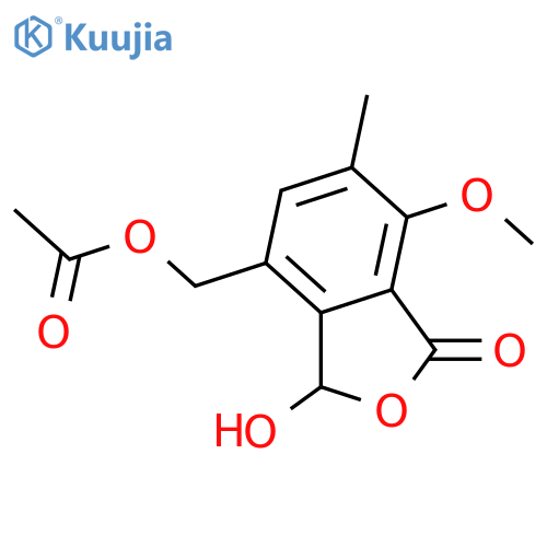 4-(Hydroxymethyl)-7-methoxy-6-methyl-1(3H)-isobenzofuranone; 3ξ-Hydroxy, 1'-Ac structure
