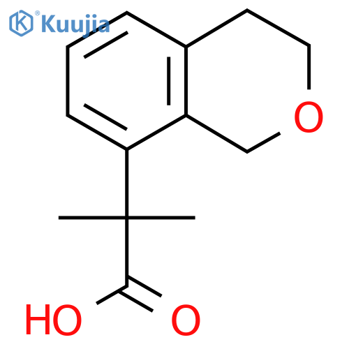 2-(3,4-dihydro-1H-2-benzopyran-8-yl)-2-methylpropanoic acid structure