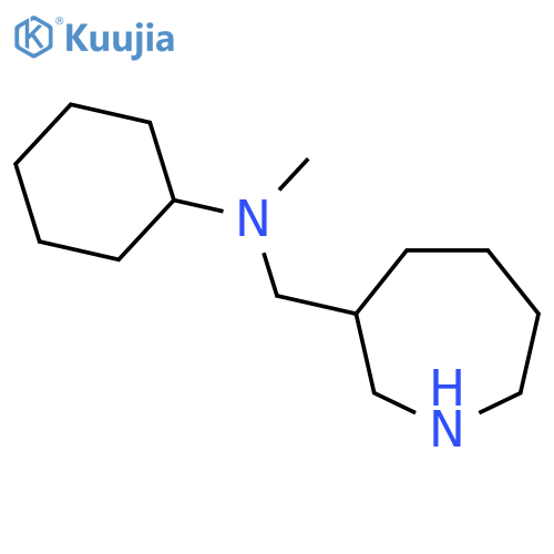 N-[(azepan-3-yl)methyl]-N-methylcyclohexanamine structure