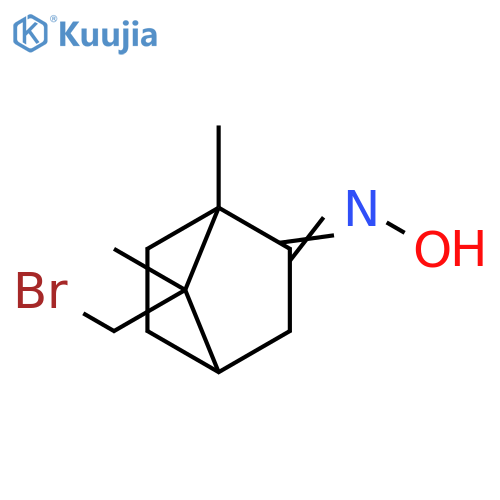 N-[(2Z)-7-(bromomethyl)-1,7-dimethylbicyclo[2.2.1]heptan-2-ylidene]hydroxylamine structure