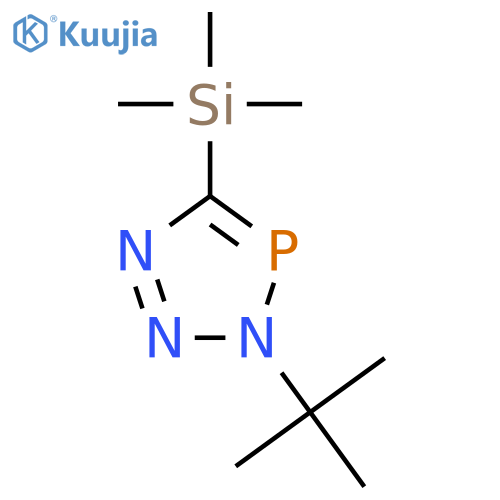 3H-1,2,3,4-Triazaphosphole, 3-(1,1-dimethylethyl)-5-(trimethylsilyl)- structure