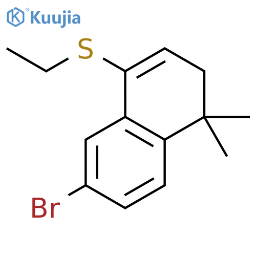 Naphthalene, 6-bromo-4-(ethylthio)-1,2-dihydro-1,1-dimethyl- structure