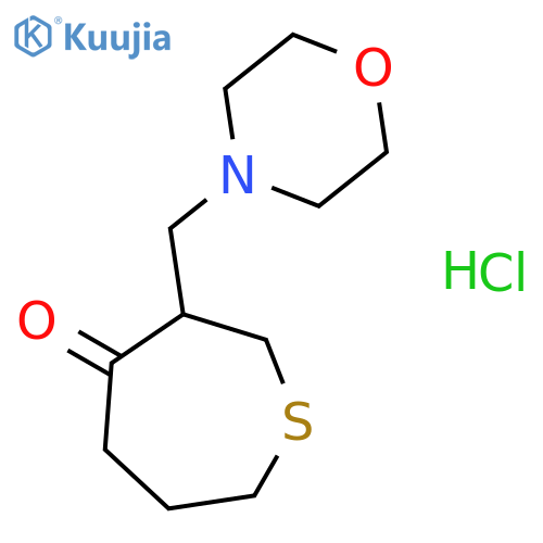 4-Thiepanone, 3-(4-morpholinylmethyl)-, hydrochloride structure