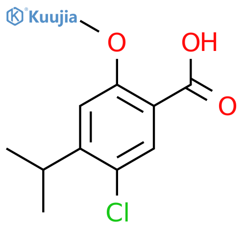 5-chloro-2-methoxy-4-(propan-2-yl)benzoic acid structure
