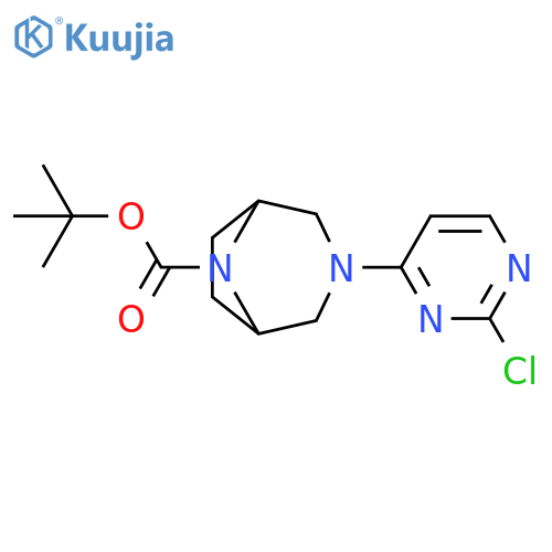 tert-butyl(1R,5S)-3-(2-chloropyrimidin-4-yl)-3,8-diazabicyclo[3.2.1]octane-8-carboxylate structure