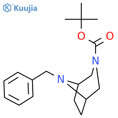 tert-Butyl 8-benzyl-3,8-diazabicyclo[3.2.1]octane-3-carboxylate structure