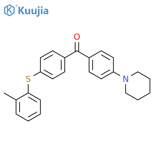 Methanone, [4-[(2-methylphenyl)thio]phenyl][4-(1-piperidinyl)phenyl]- structure