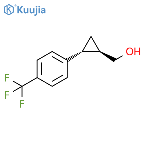 Cyclopropanemethanol, 2-[4-(trifluoromethyl)phenyl]-, (1R,2R)-rel- structure