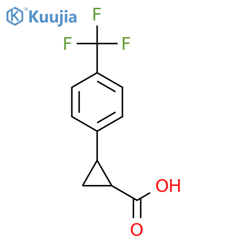 Cyclopropanecarboxylic acid, 2-[4-(trifluoromethyl)phenyl]-, (1R,2R)- structure