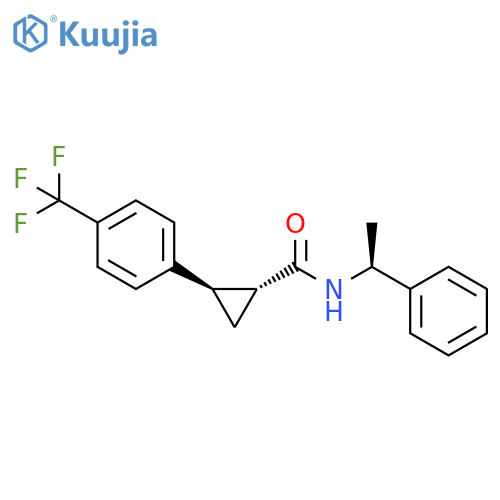 Cyclopropanecarboxamide,N-[(1S)-1-phenylethyl]-2-[4-(trifluoromethyl)phenyl]-, (1R,2R)- structure