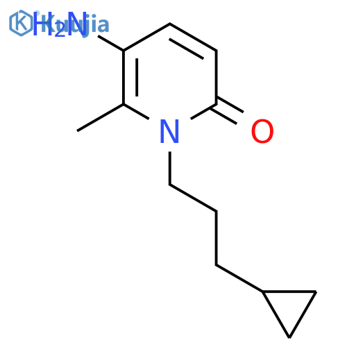 5-amino-1-(3-cyclopropylpropyl)-6-methyl-1,2-dihydropyridin-2-one structure