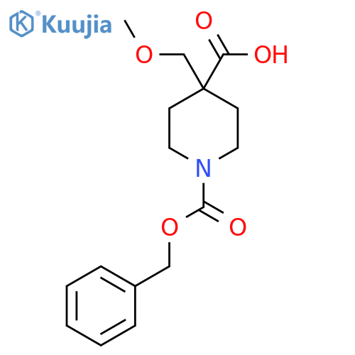 1-(benzyloxy)carbonyl-4-(methoxymethyl)piperidine-4-carboxylic acid structure