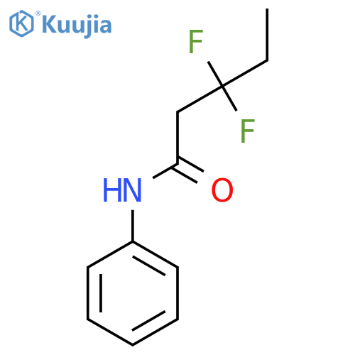 3,3-difluoro-N-phenylpentanamide structure