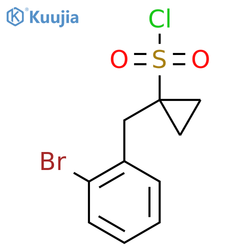 1-(2-bromophenyl)methylcyclopropane-1-sulfonyl chloride structure