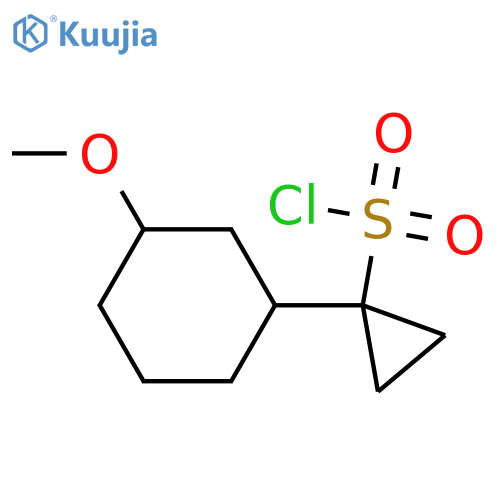 1-(3-methoxycyclohexyl)cyclopropane-1-sulfonyl chloride structure