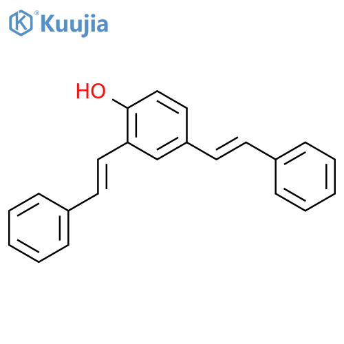 Phenol,2,4-bis(2-phenylethenyl)- structure
