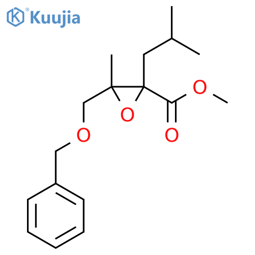 Methyl 3-[(benzyloxy)methyl]-3-methyl-2-(2-methylpropyl)oxirane-2-carboxylate structure