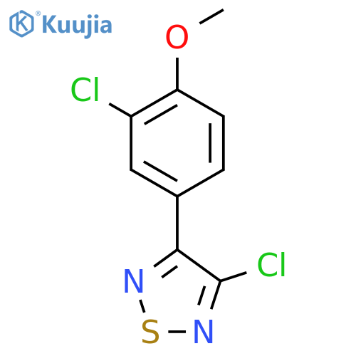 1,2,5-Thiadiazole, 3-chloro-4-(3-chloro-4-methoxyphenyl)- structure