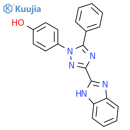 Phenol, 4-[3-(1H-benzimidazol-2-yl)-5-phenyl-1H-1,2,4-triazol-1-yl]- structure