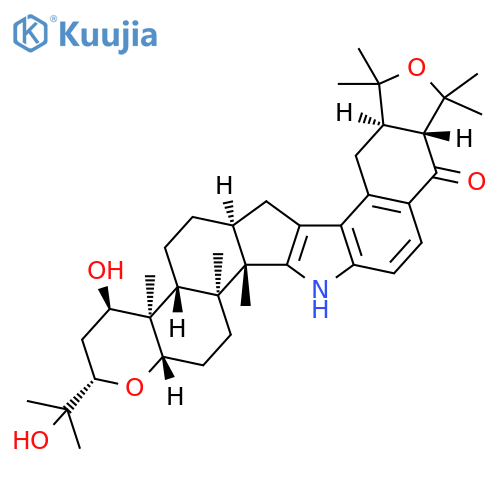 2H-1-Benzopyrano[5',6':6,7]indeno[1,2-b]isobenzofuro[5,6-e]indol-12(4bH)-one, 3,4,4a,5,6,6a,7,8,8a,9,11,11a,15,15b,15c,16,17,17a-octadecahydro-4-hydroxy-2-(1-hydroxy-1-methylethyl)-4a,9,9,11,11,15b,15c-heptamethyl-, (2S,4R,4aR,4bR,6aS,8aR,11aR,15bS,15cS,17aS)- structure