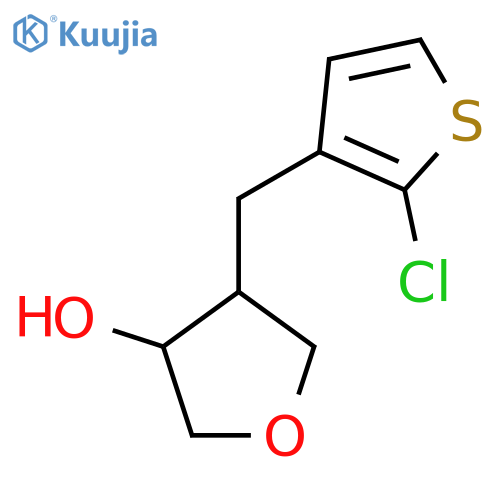 4-(2-chlorothiophen-3-yl)methyloxolan-3-ol structure