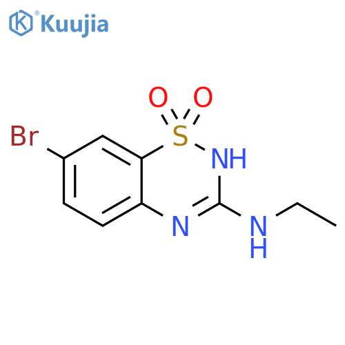 2H-1,2,4-Benzothiadiazin-3-amine, 7-bromo-N-ethyl-, 1,1-dioxide structure