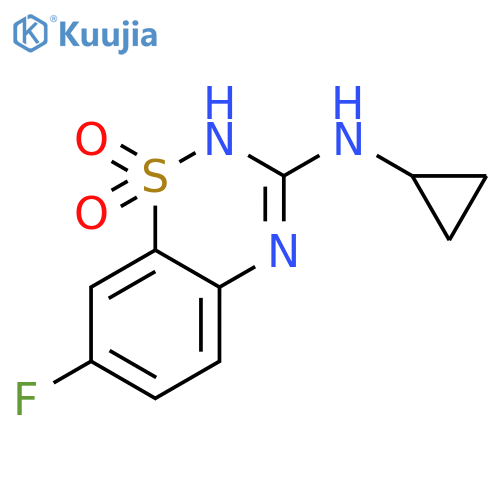 2H-1,2,4-Benzothiadiazin-3-amine, N-cyclopropyl-7-fluoro-, 1,1-dioxide structure