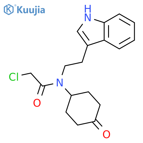 Acetamide, 2-chloro-N-[2-(1H-indol-3-yl)ethyl]-N-(4-oxocyclohexyl)- structure