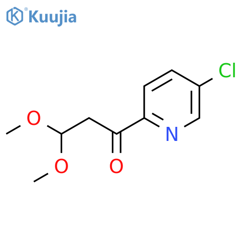 1-(5-chloropyridin-2-yl)-3,3-dimethoxypropan-1-one structure