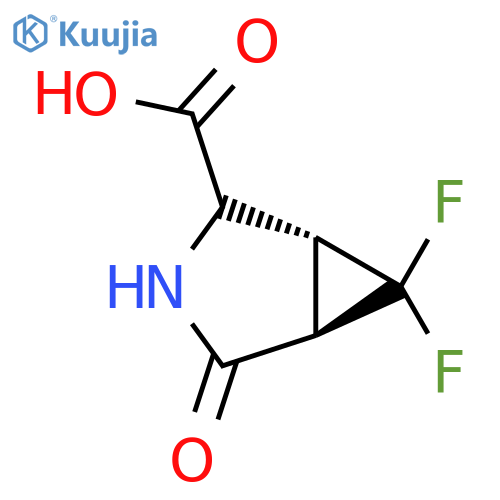 3-Azabicyclo[3.1.0]hexane-2-carboxylicacid,6,6-difluoro-4-oxo-,(1R,2S,5S)-(9CI) structure