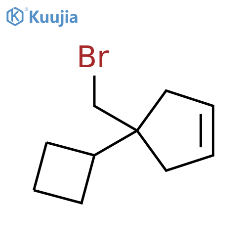 Cyclopentene, 4-(bromomethyl)-4-cyclobutyl- structure