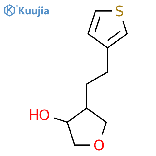 4-2-(thiophen-3-yl)ethyloxolan-3-ol structure