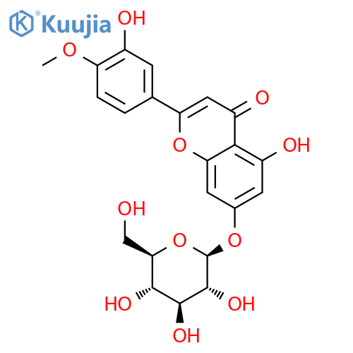 Diosmetin-7-O-β-D-glucopyranoside structure