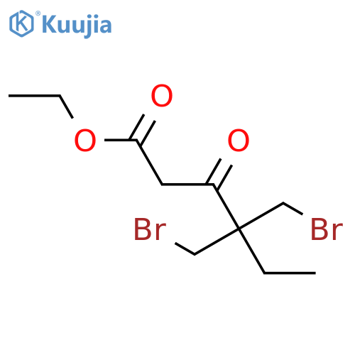 Hexanoic acid, 4,4-bis(bromomethyl)-3-oxo-, ethyl ester structure