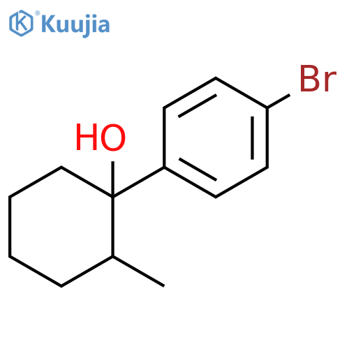1-(4-bromophenyl)-2-methylcyclohexan-1-ol structure