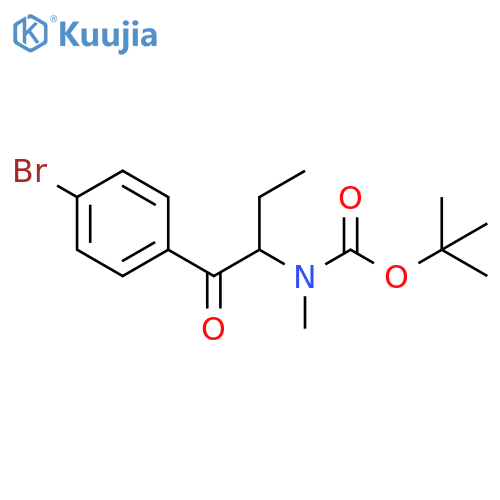 tert-butyl N-1-(4-bromophenyl)-1-oxobutan-2-yl-N-methylcarbamate structure