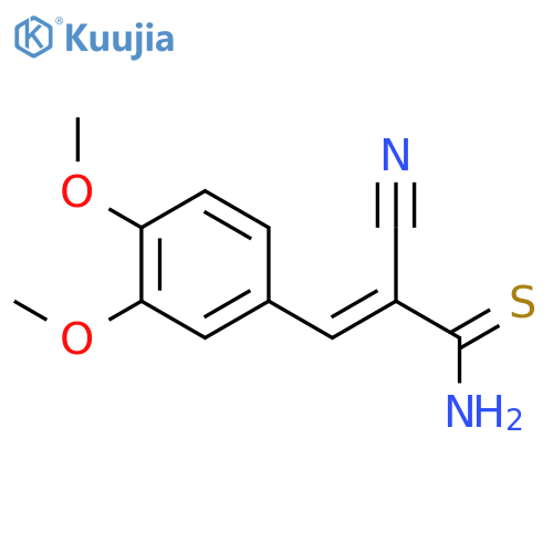 2-Propenethioamide, 2-cyano-3-(3,4-dimethoxyphenyl)-, (E)- structure