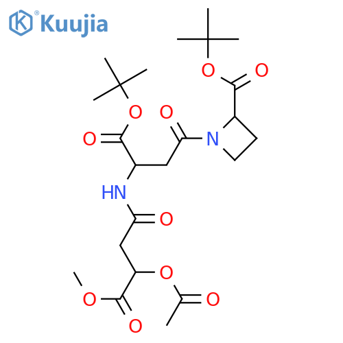 (2S,3S,3''S)-N-3-(3-Acetoxy-3-methoxycarbonylpropanamido)-3-tert-butoxycarbonylpropanoylazetidine-2-carboxylic Acid tert-butyl Ester structure