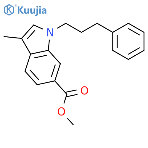 1H-Indole-6-carboxylic acid, 3-methyl-1-(3-phenylpropyl)-, methyl ester structure