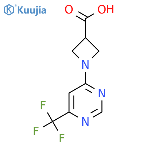 1-(6-(Trifluoromethyl)pyrimidin-4-yl)azetidine-3-carboxylic acid structure