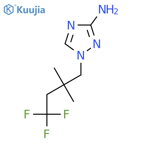 1-(4,4,4-trifluoro-2,2-dimethylbutyl)-1H-1,2,4-triazol-3-amine structure