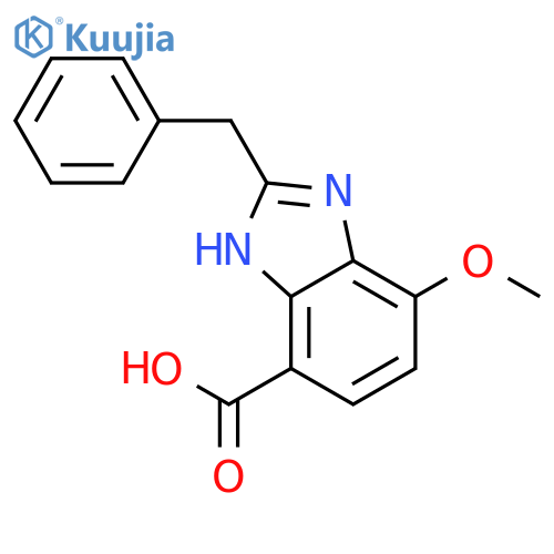 1H-Benzimidazole-4-carboxylic acid, 7-methoxy-2-(phenylmethyl)- structure