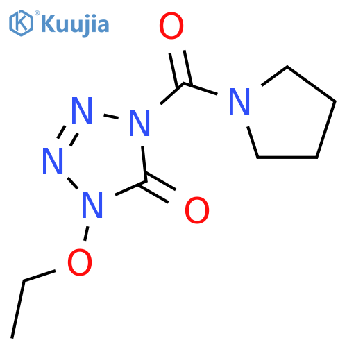 5H-Tetrazol-5-one, 1-ethoxy-1,4-dihydro-4-(1-pyrrolidinylcarbonyl)- structure