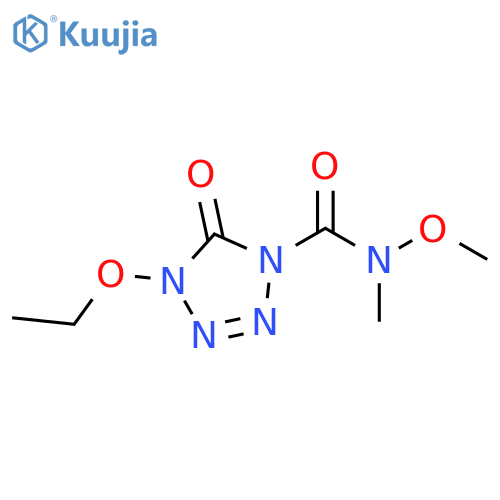 1H-Tetrazole-1-carboxamide,4-ethoxy-4,5-dihydro-N-methoxy-N-methyl-5-oxo- structure