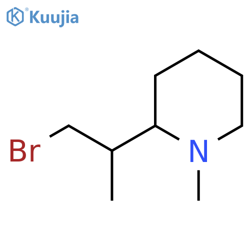 2-(1-bromopropan-2-yl)-1-methylpiperidine structure