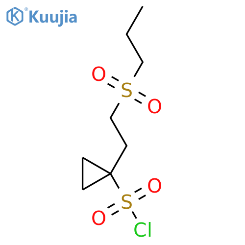 1-2-(propane-1-sulfonyl)ethylcyclopropane-1-sulfonyl chloride structure