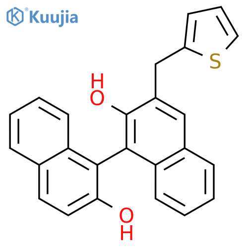 [1,1'-Binaphthalene]-2,2'-diol, 3-(2-thienylmethyl)- structure