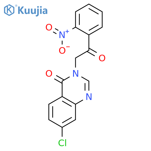 4(3H)-Quinazolinone, 7-chloro-3-[2-(2-nitrophenyl)-2-oxoethyl]- structure