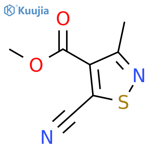 Methyl 5-cyano-3-methylisothiazole-4-carboxylate structure