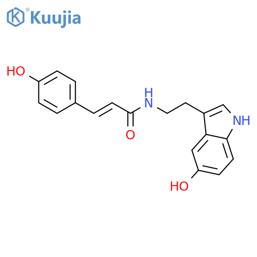 2-Propenamide,N-[2-(5-hydroxy-1H-indol-3-yl)ethyl]-3-(4-hydroxyphenyl)-, (2E)- structure